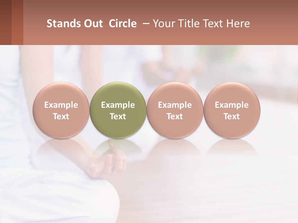 A Group Of People Sitting In A Yoga Position PowerPoint Template