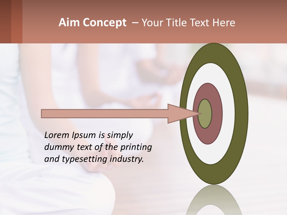 A Group Of People Sitting In A Yoga Position PowerPoint Template