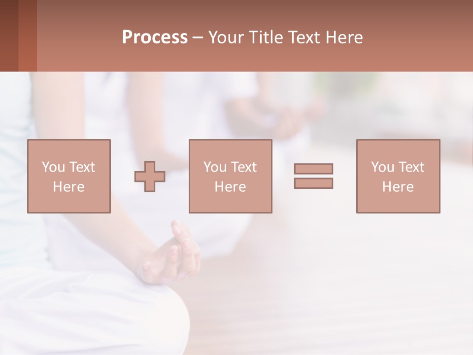 A Group Of People Sitting In A Yoga Position PowerPoint Template