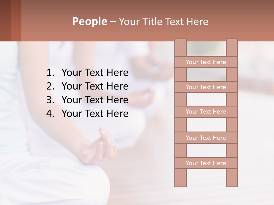 A Group Of People Sitting In A Yoga Position PowerPoint Template