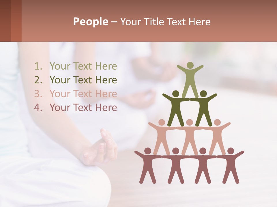 A Group Of People Sitting In A Yoga Position PowerPoint Template