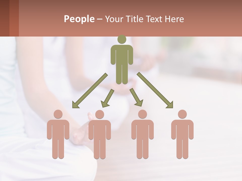 A Group Of People Sitting In A Yoga Position PowerPoint Template