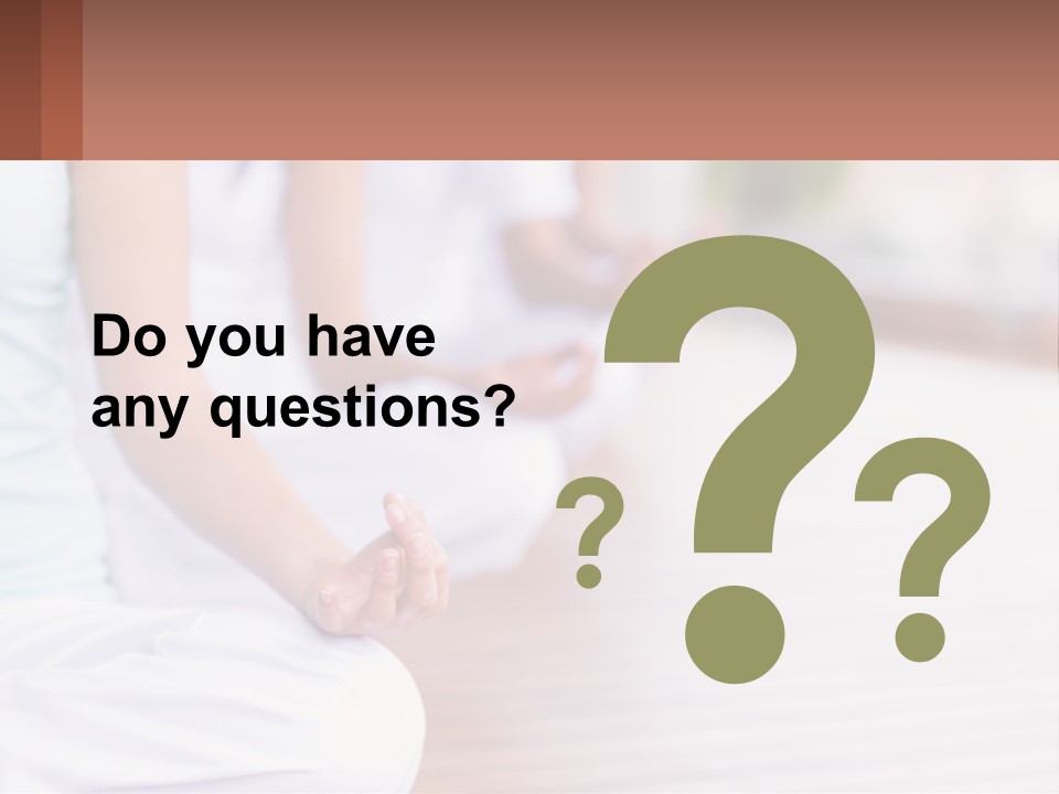 A Group Of People Sitting In A Yoga Position PowerPoint Template