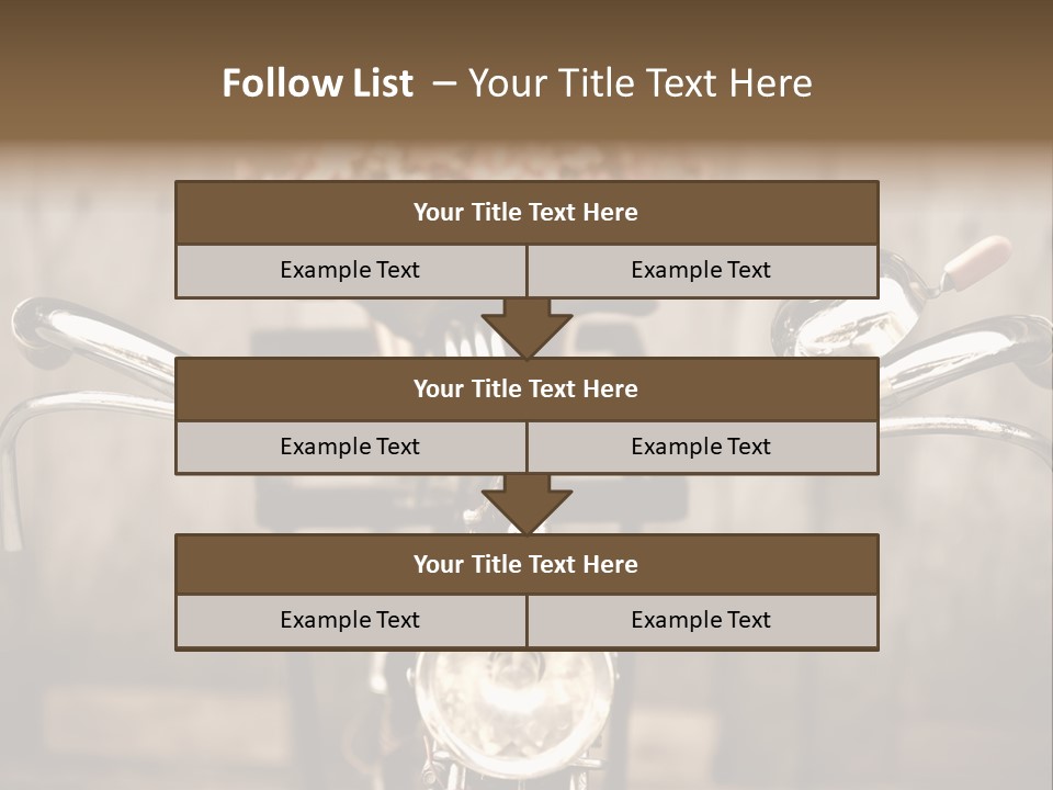 A Close Up Of A Bike Handlebar With Flowers In The Background PowerPoint Template