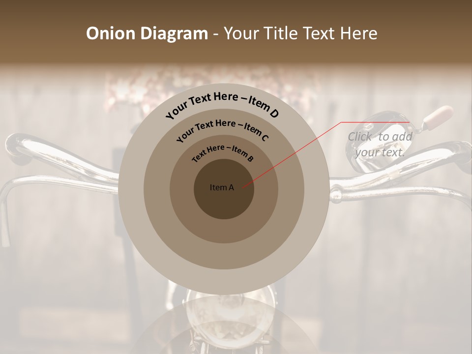 A Close Up Of A Bike Handlebar With Flowers In The Background PowerPoint Template