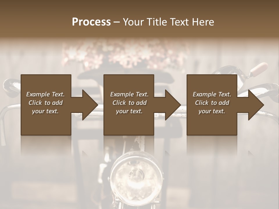 A Close Up Of A Bike Handlebar With Flowers In The Background PowerPoint Template