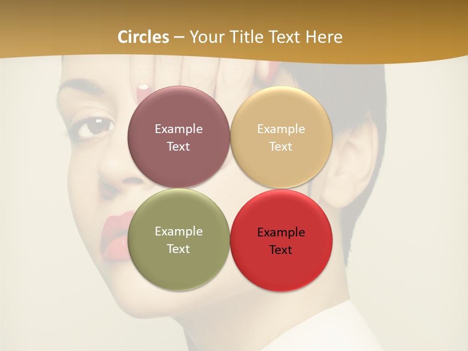 A Woman With Red Nail Polish On Her Nails PowerPoint Template