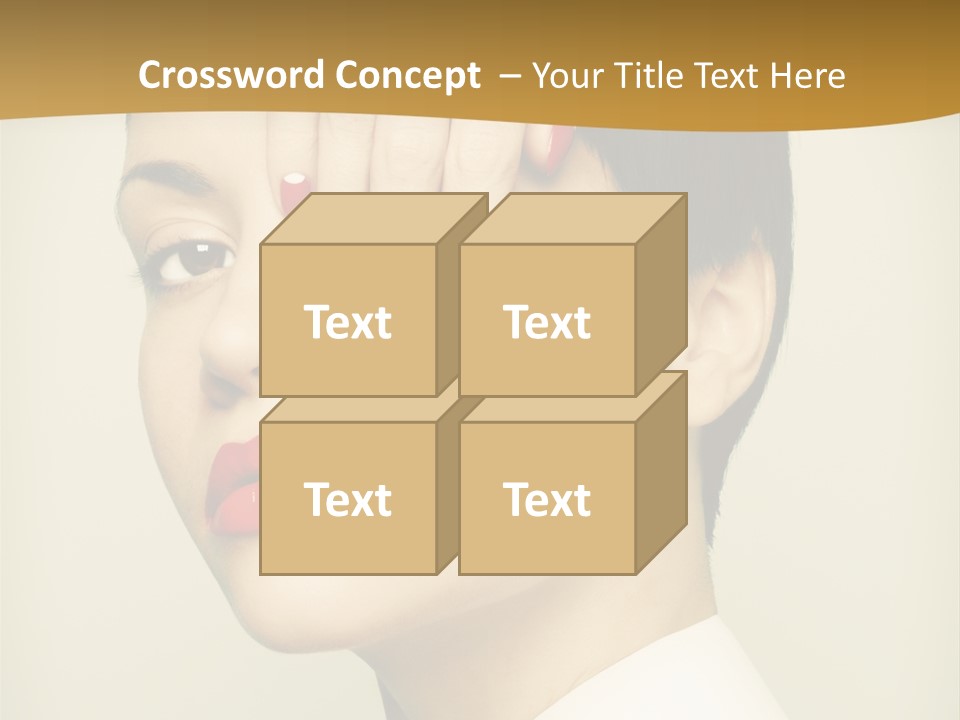 A Woman With Red Nail Polish On Her Nails PowerPoint Template