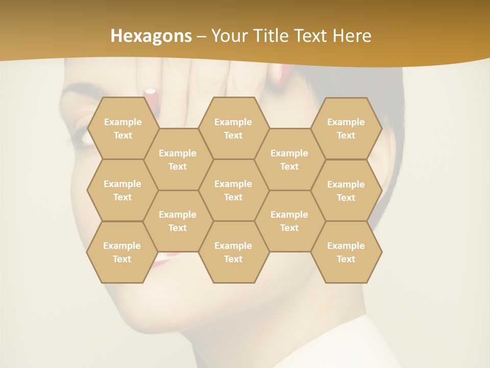 A Woman With Red Nail Polish On Her Nails PowerPoint Template