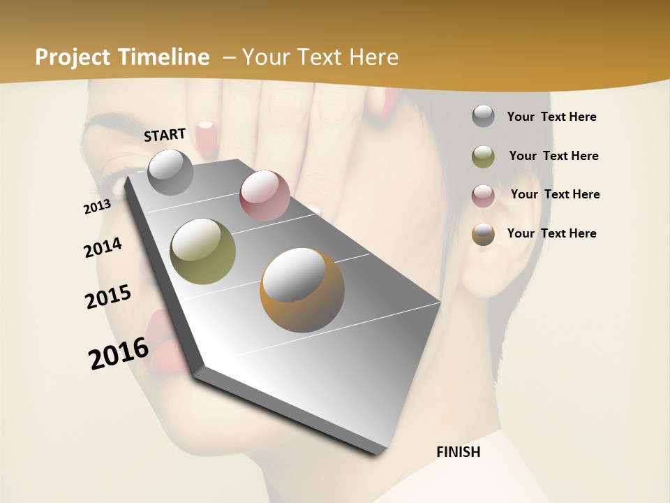 A Woman With Red Nail Polish On Her Nails PowerPoint Template