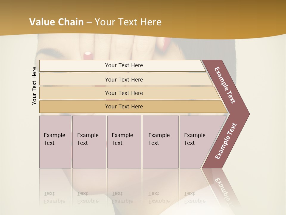 A Woman With Red Nail Polish On Her Nails PowerPoint Template