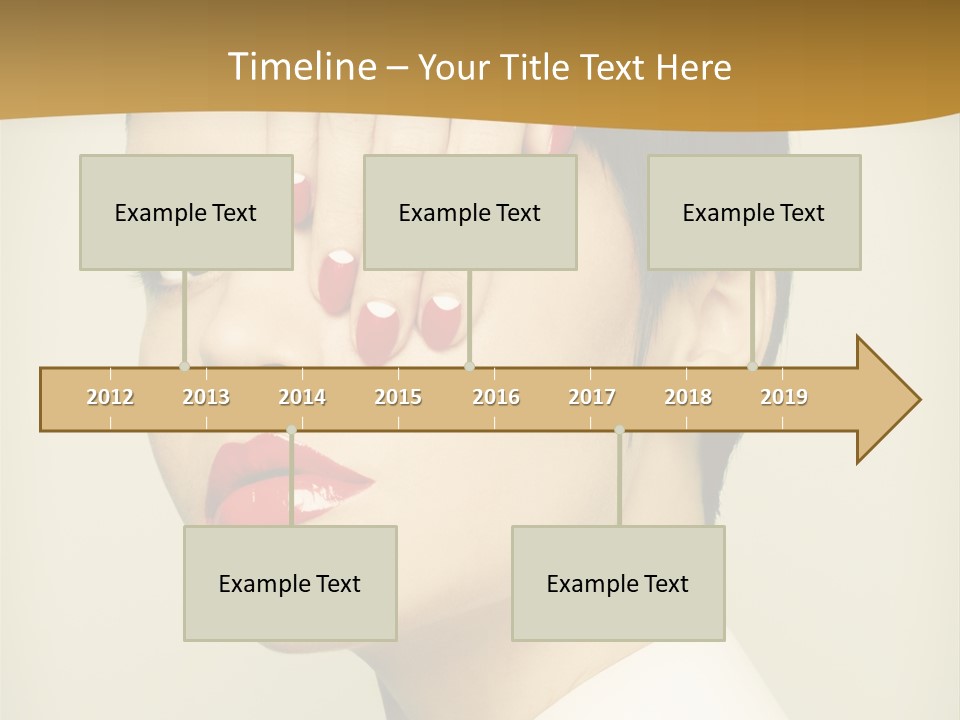 A Woman With Red Nail Polish On Her Nails PowerPoint Template