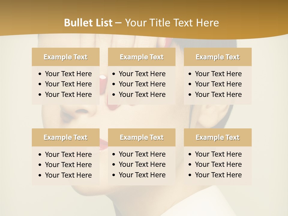 A Woman With Red Nail Polish On Her Nails PowerPoint Template