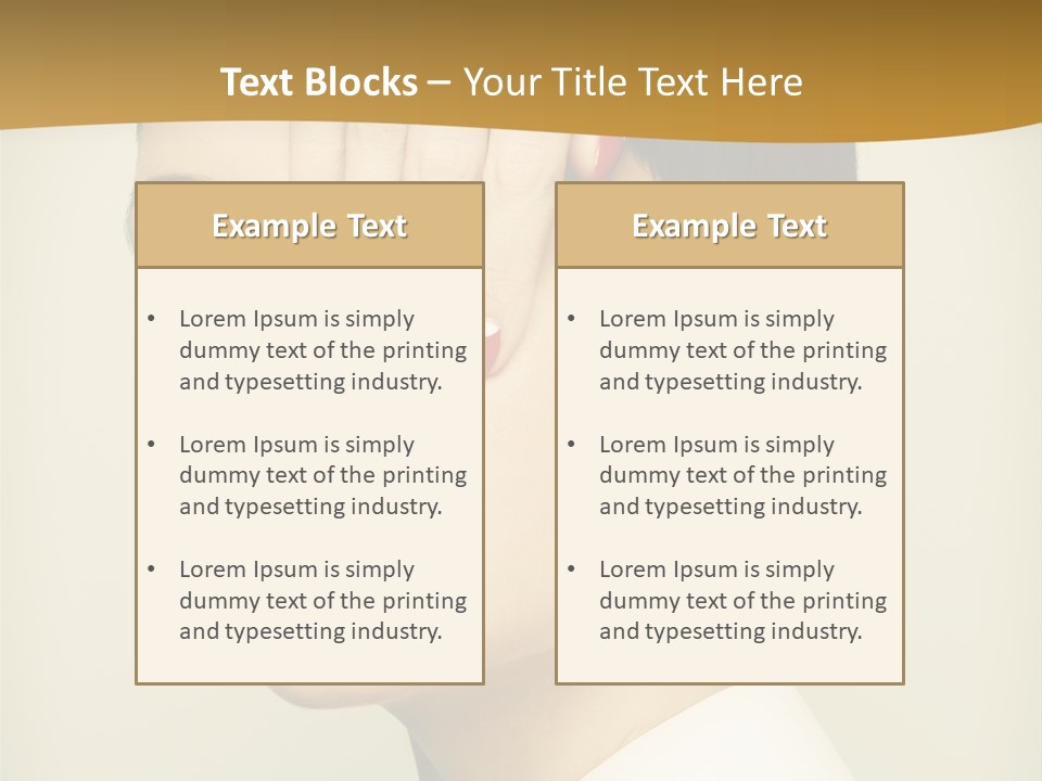 A Woman With Red Nail Polish On Her Nails PowerPoint Template