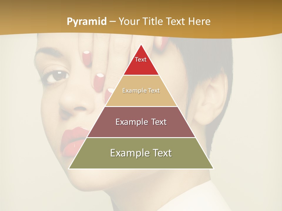 A Woman With Red Nail Polish On Her Nails PowerPoint Template