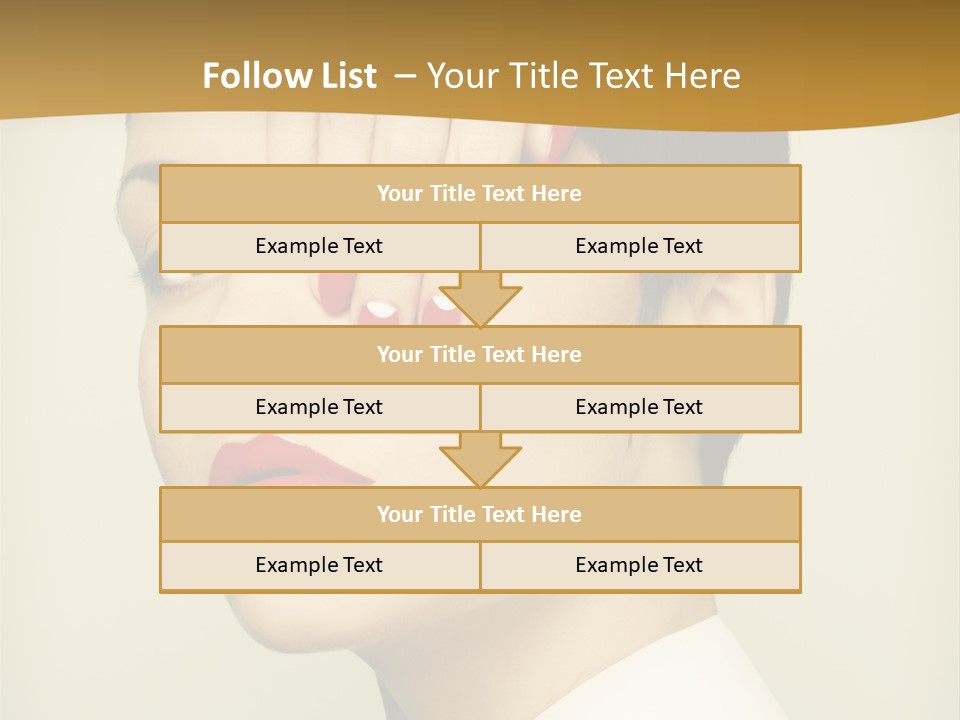 A Woman With Red Nail Polish On Her Nails PowerPoint Template