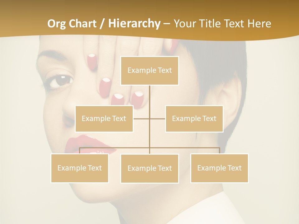 A Woman With Red Nail Polish On Her Nails PowerPoint Template