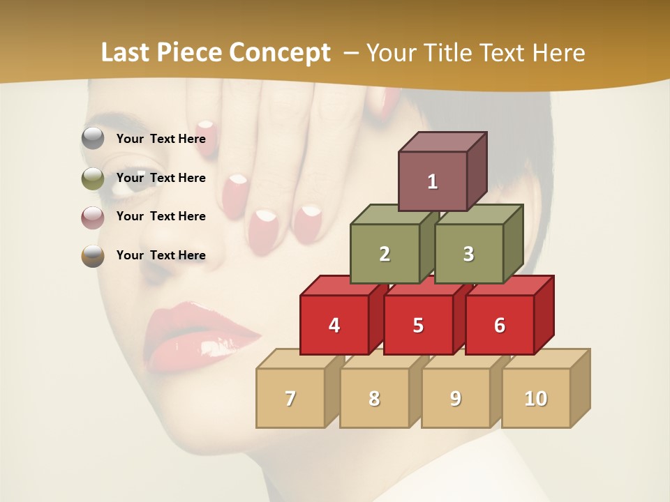 A Woman With Red Nail Polish On Her Nails PowerPoint Template