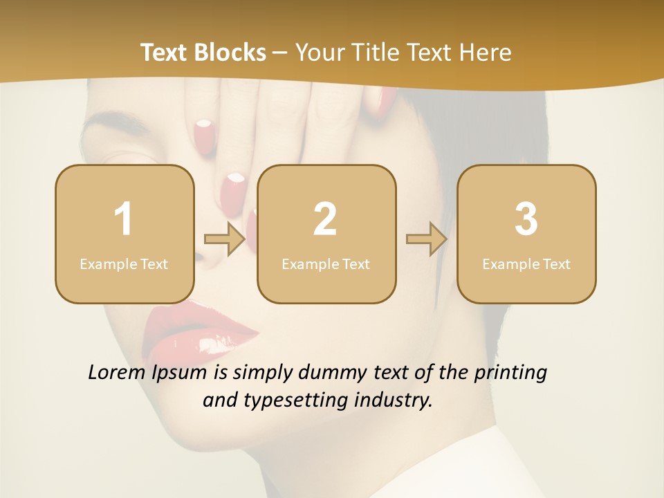 A Woman With Red Nail Polish On Her Nails PowerPoint Template