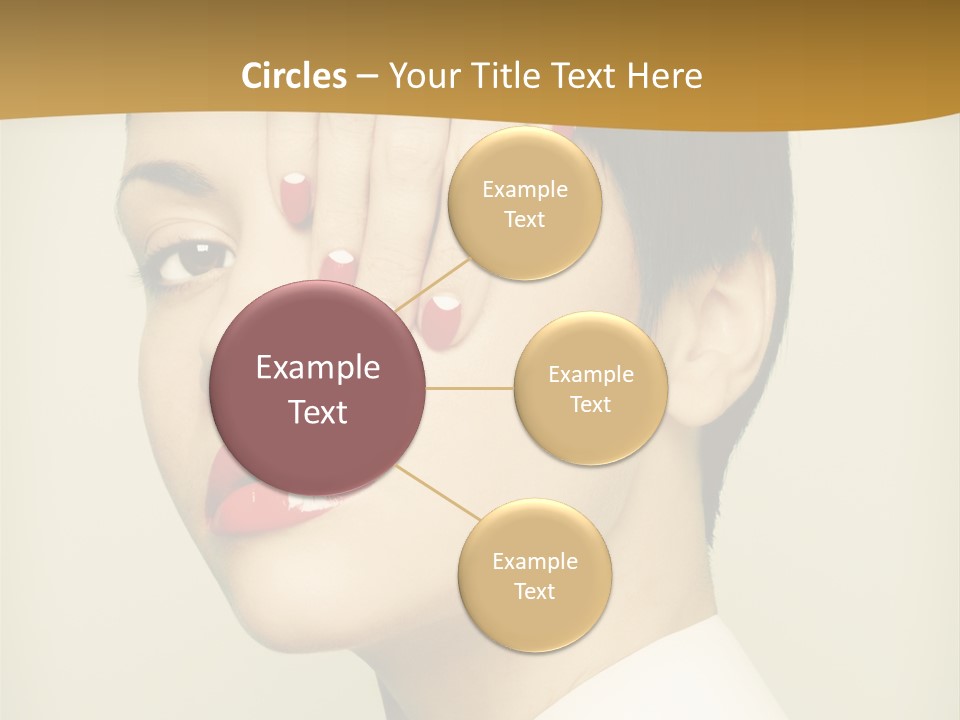 A Woman With Red Nail Polish On Her Nails PowerPoint Template