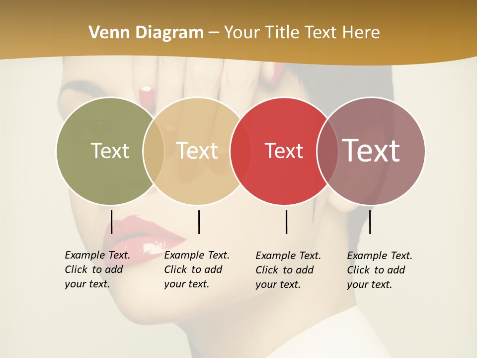 A Woman With Red Nail Polish On Her Nails PowerPoint Template