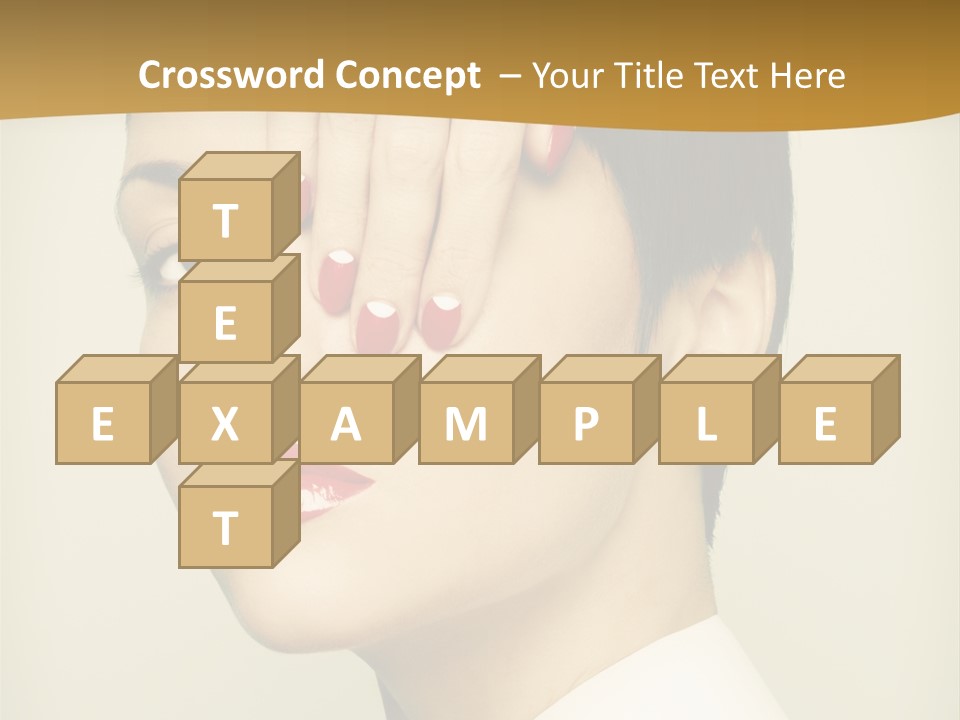 A Woman With Red Nail Polish On Her Nails PowerPoint Template