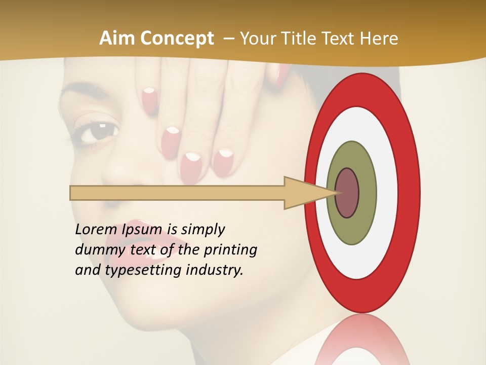 A Woman With Red Nail Polish On Her Nails PowerPoint Template