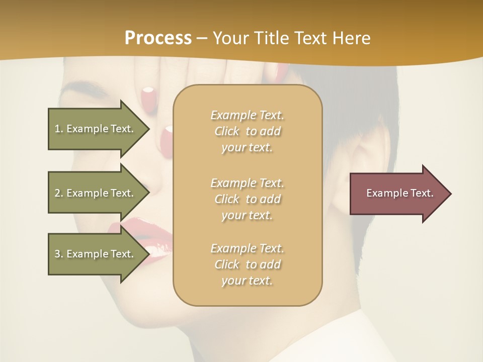 A Woman With Red Nail Polish On Her Nails PowerPoint Template