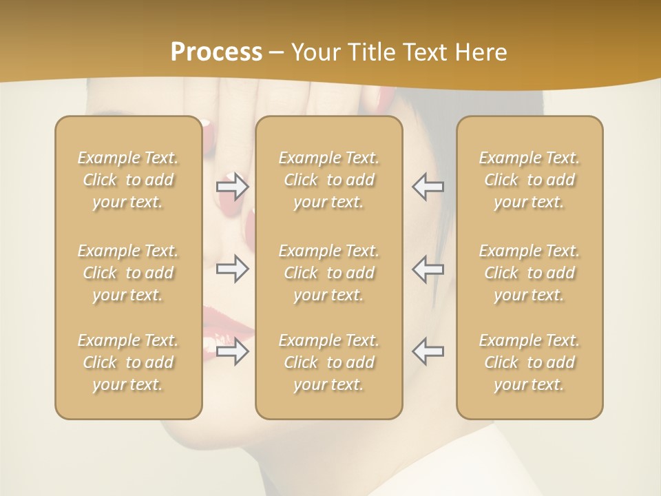 A Woman With Red Nail Polish On Her Nails PowerPoint Template