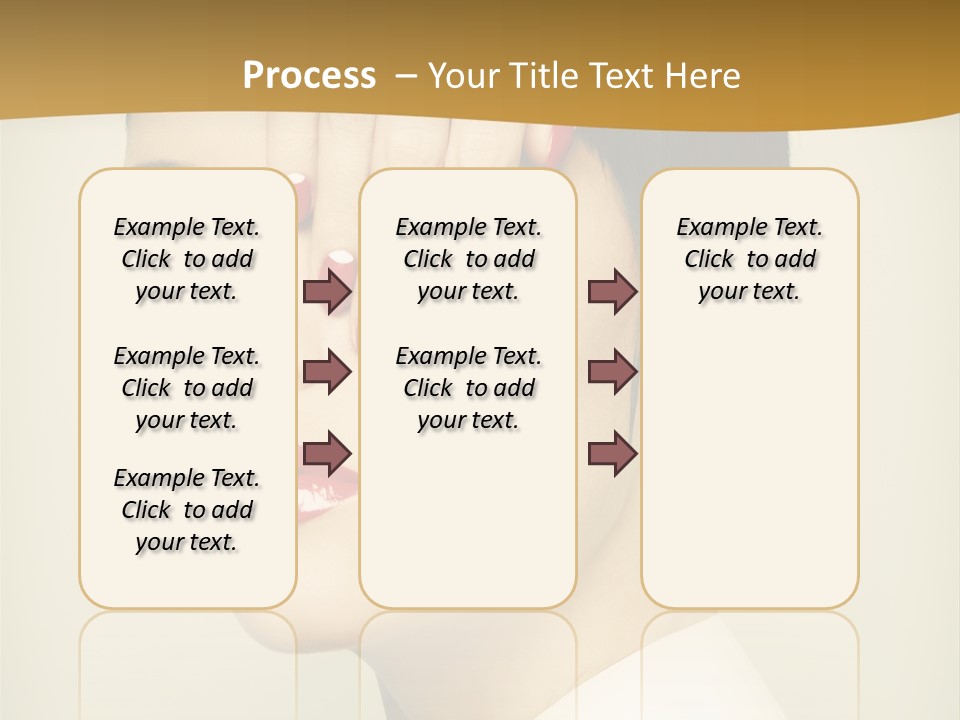 A Woman With Red Nail Polish On Her Nails PowerPoint Template