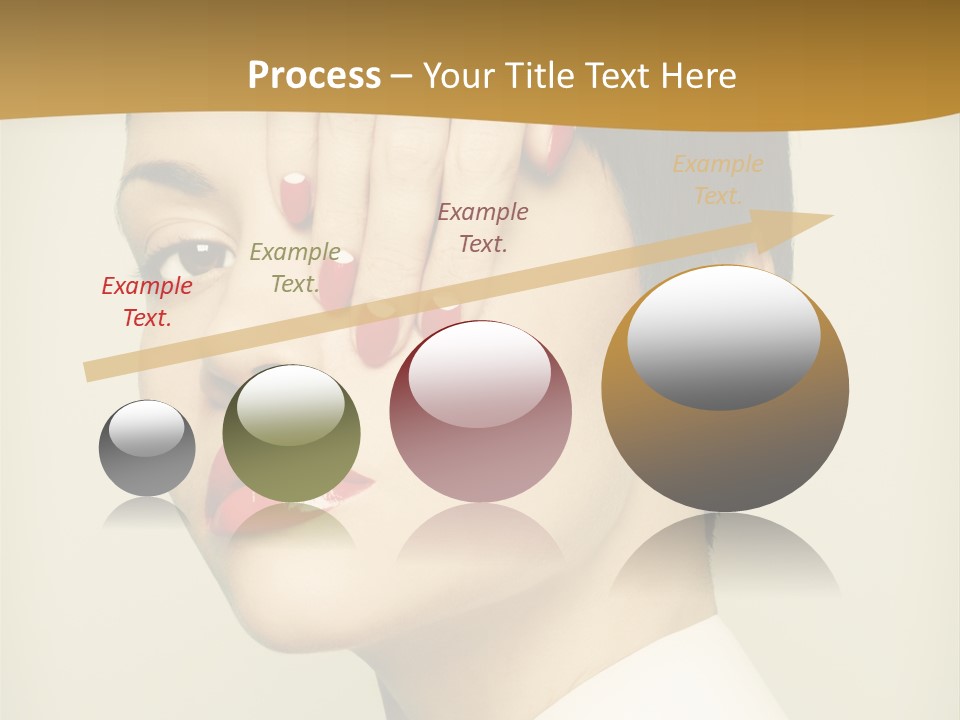 A Woman With Red Nail Polish On Her Nails PowerPoint Template