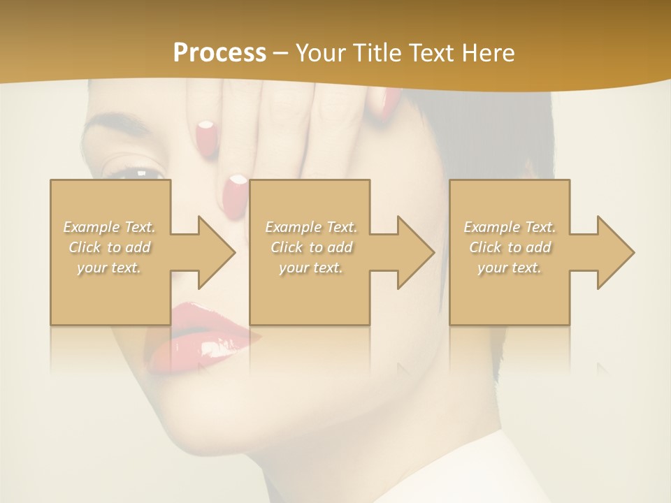 A Woman With Red Nail Polish On Her Nails PowerPoint Template