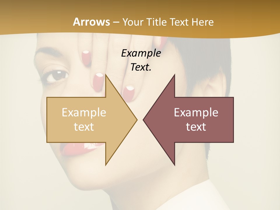 A Woman With Red Nail Polish On Her Nails PowerPoint Template