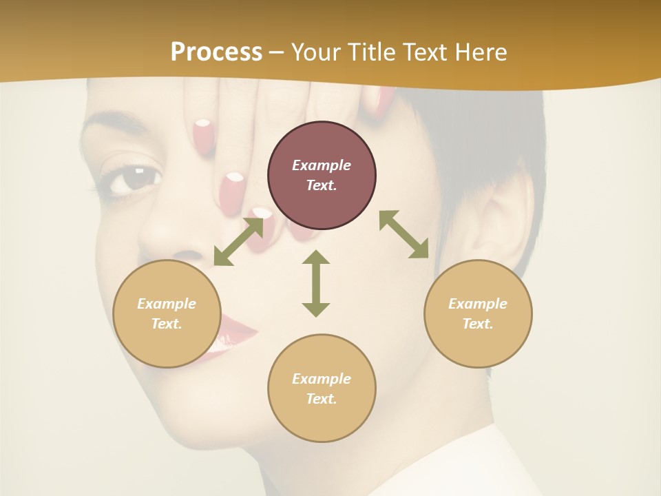 A Woman With Red Nail Polish On Her Nails PowerPoint Template