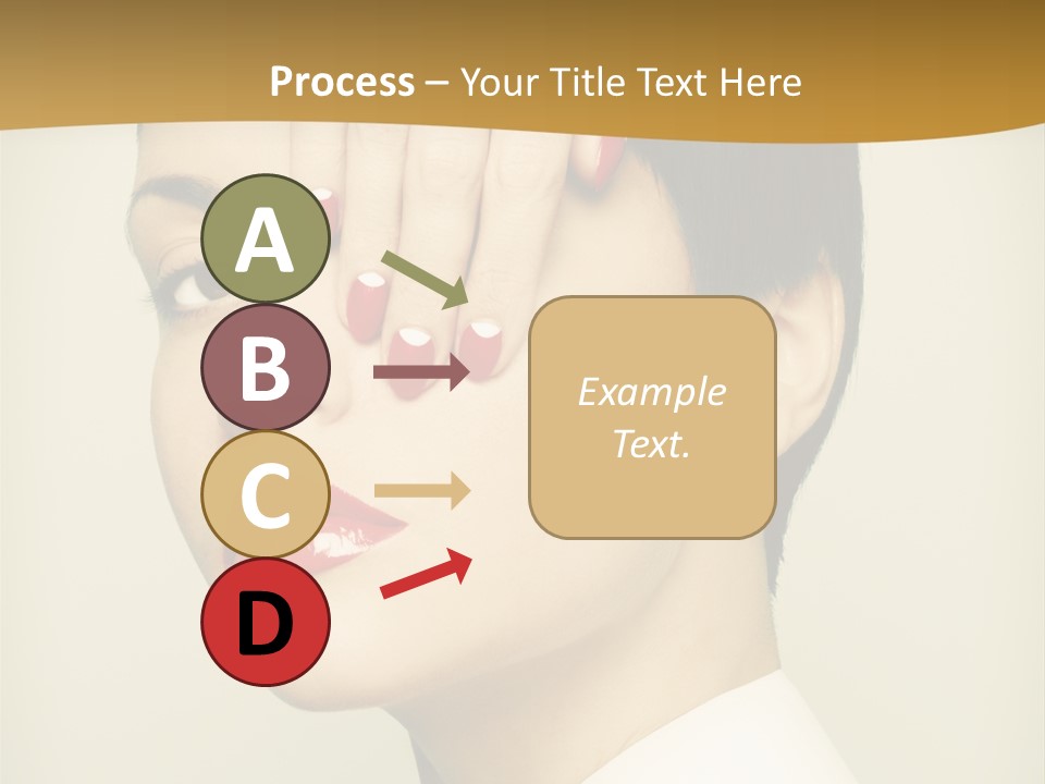 A Woman With Red Nail Polish On Her Nails PowerPoint Template