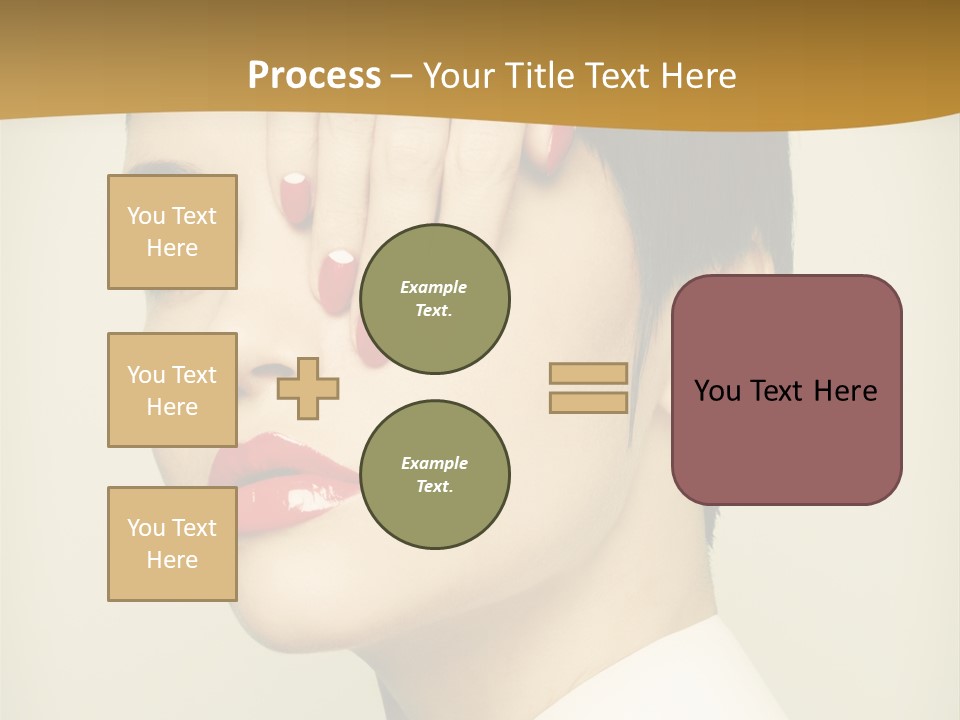 A Woman With Red Nail Polish On Her Nails PowerPoint Template