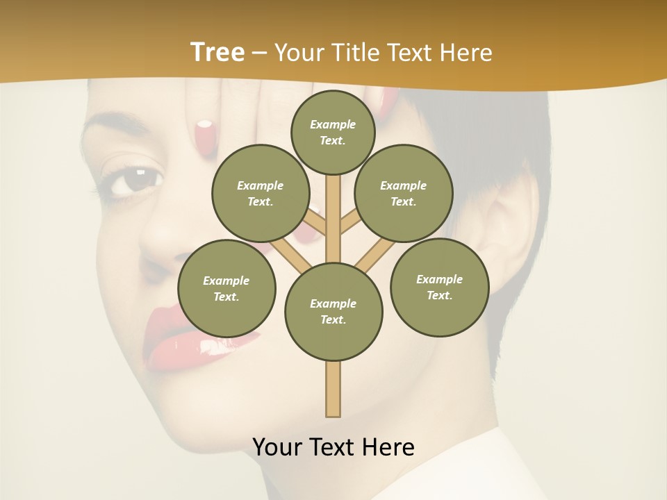 A Woman With Red Nail Polish On Her Nails PowerPoint Template