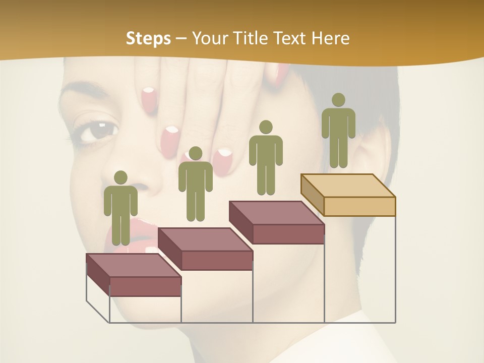 A Woman With Red Nail Polish On Her Nails PowerPoint Template
