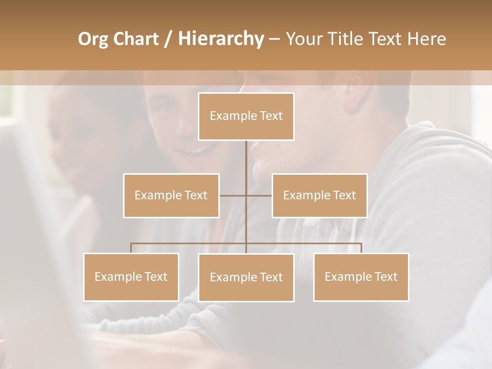 A Group Of People Sitting At A Table With Laptops PowerPoint Template