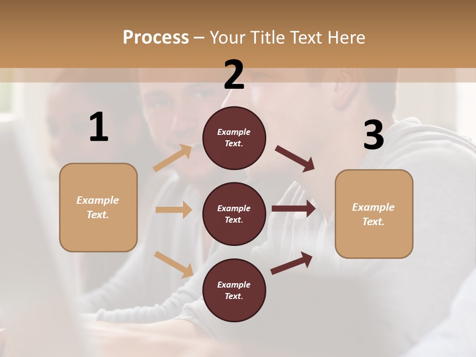 A Group Of People Sitting At A Table With Laptops PowerPoint Template