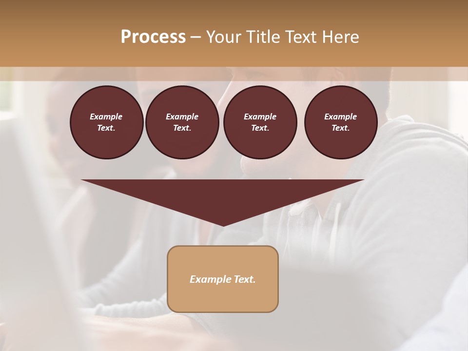 A Group Of People Sitting At A Table With Laptops PowerPoint Template