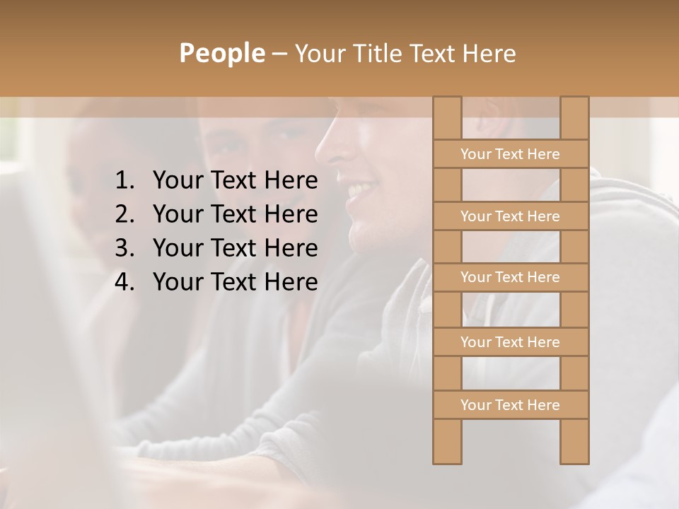 A Group Of People Sitting At A Table With Laptops PowerPoint Template