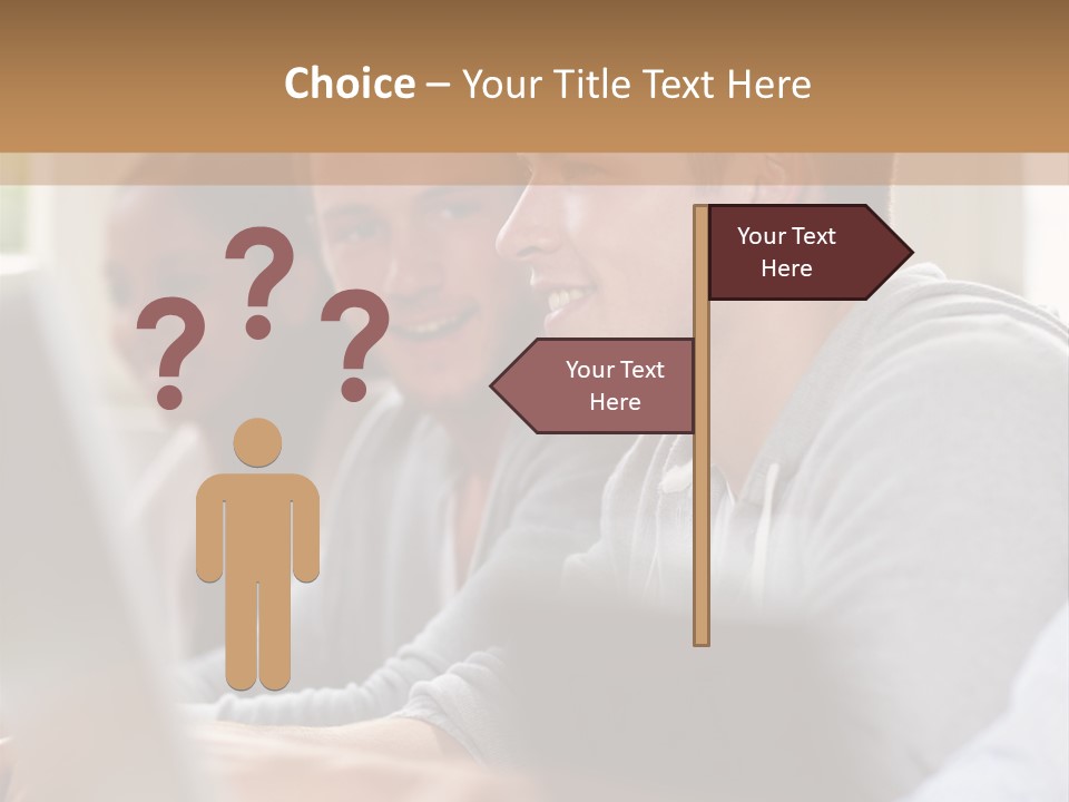 A Group Of People Sitting At A Table With Laptops PowerPoint Template