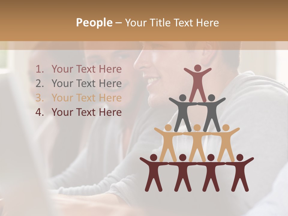 A Group Of People Sitting At A Table With Laptops PowerPoint Template