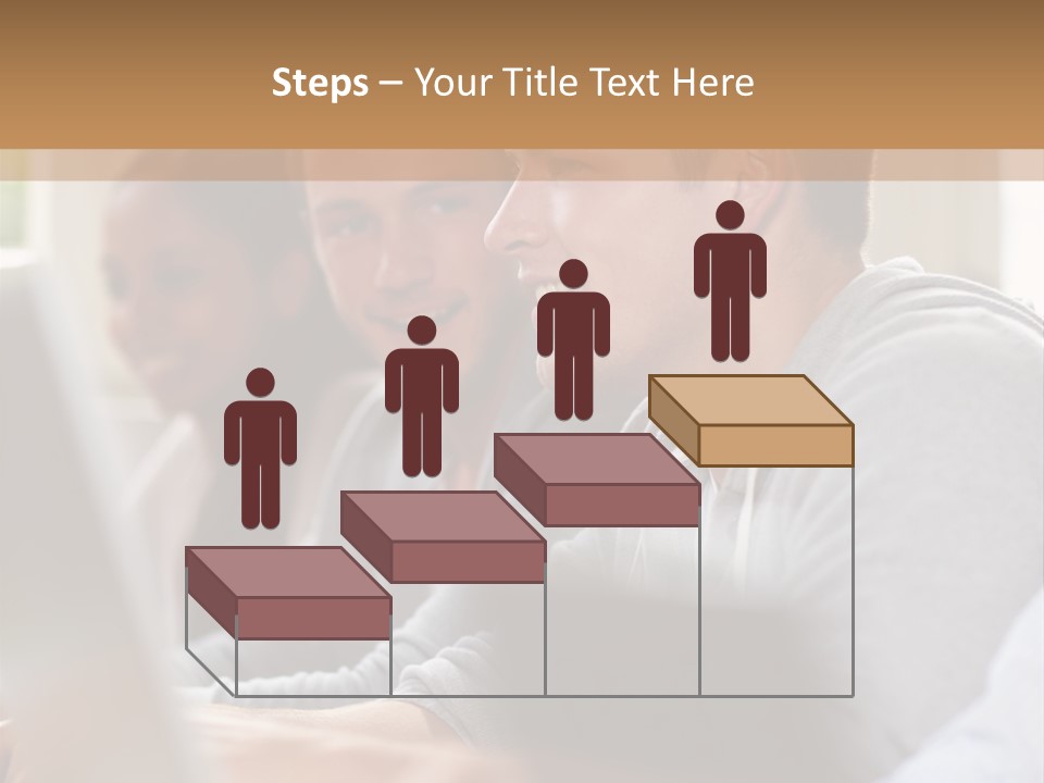 A Group Of People Sitting At A Table With Laptops PowerPoint Template