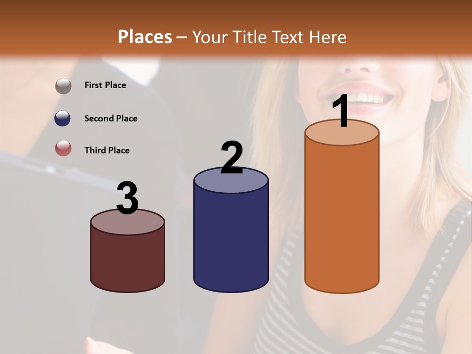 A Group Of Young People Looking At Something On A Tablet PowerPoint Template