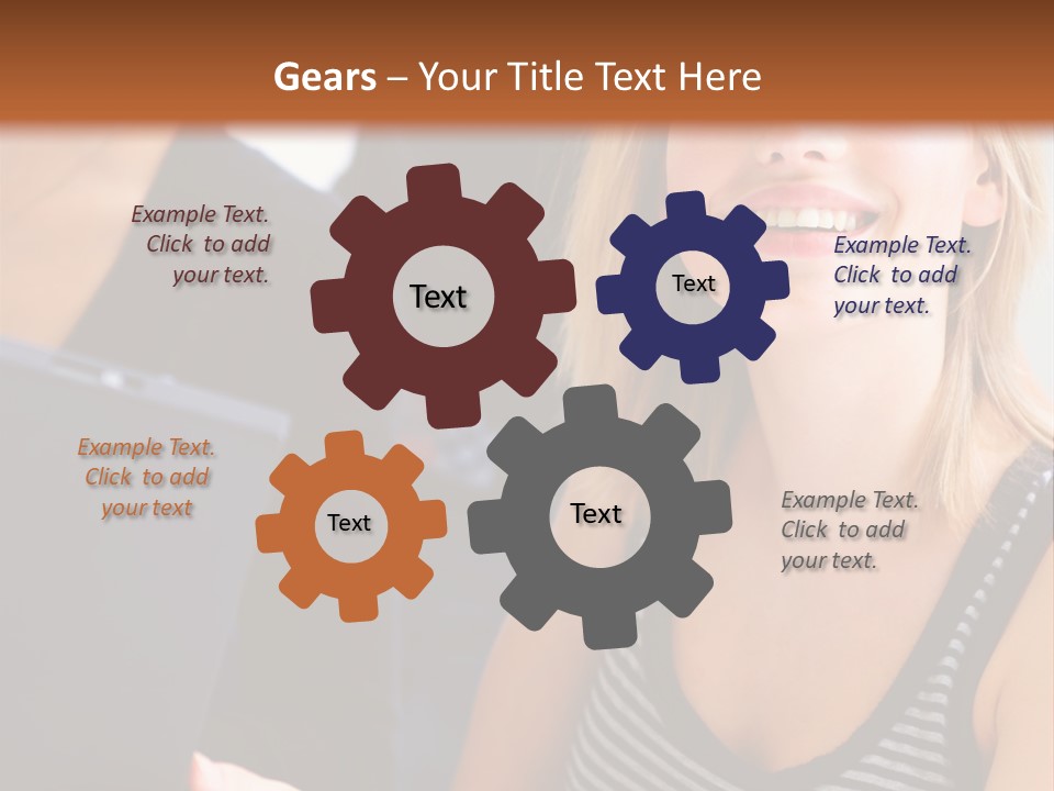 A Group Of Young People Looking At Something On A Tablet PowerPoint Template