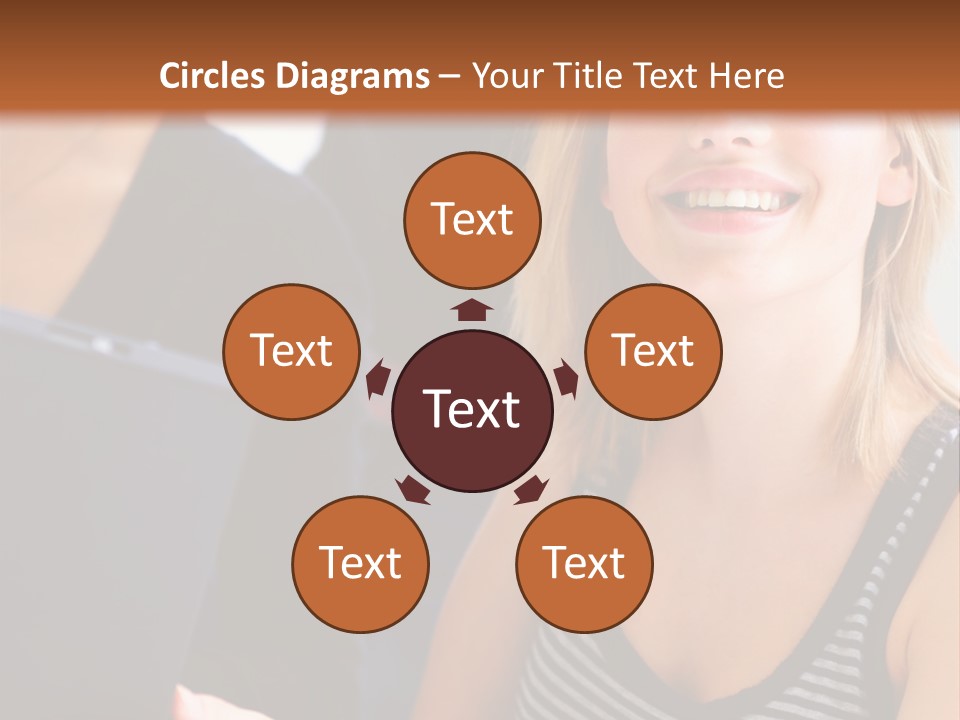 A Group Of Young People Looking At Something On A Tablet PowerPoint Template