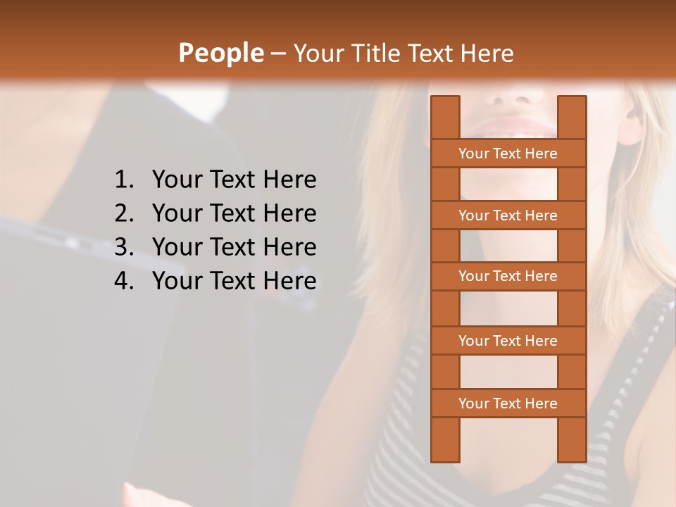 A Group Of Young People Looking At Something On A Tablet PowerPoint Template