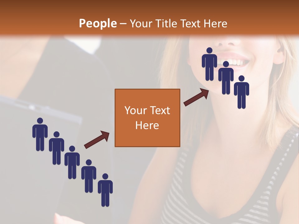 A Group Of Young People Looking At Something On A Tablet PowerPoint Template